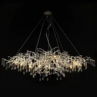 Люстра подвесная Bijout 10067/1800 SG LOFT IT прозрачная серебряная на 18 ламп, основание серебряное в стиле арт-деко ветви Люстра подвесная Bijout 10067/1800 SG LOFT IT прозрачная серебряная на 18 ламп, основание серебряное в стиле арт-деко ветви